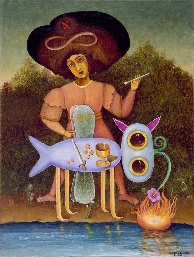 Victor Brauner (1903–1966) Il surrealista (Le Surréaliste), 1947 Olio su tela, 60 x 45 cm Collezione Peggy Guggenheim, Venezia (Fondazione Solomon R. Guggenheim, New York) 76.2553 PG 111